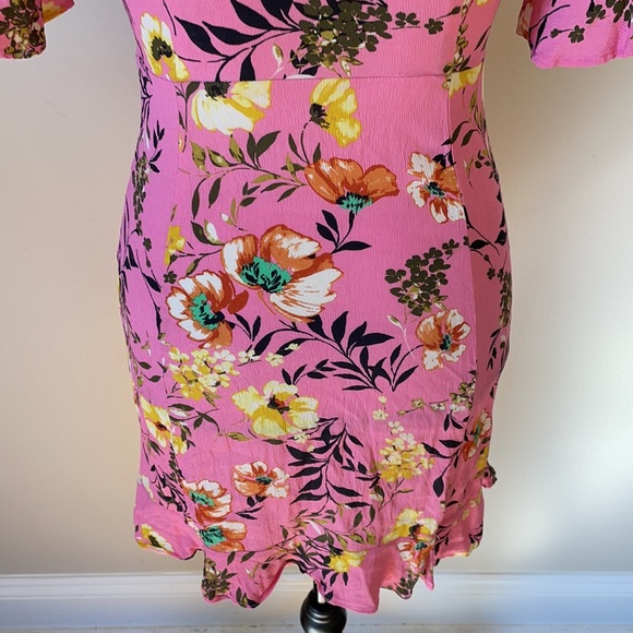 BERSHKA floral pink dress - Picture 10 of 13